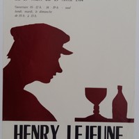 Affiche pour l'exposition Henry Lejeune , à la Galerie S Djellal (L'Isle-Sur-La-Sorgue) , du 23 mars au 23 avril 1984.